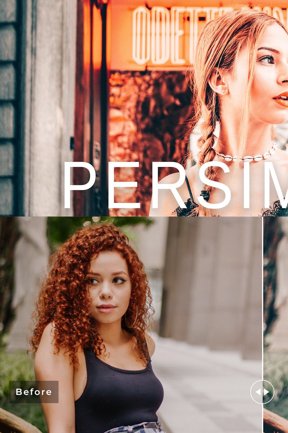 Persimmon Pro Lightroom Presets pinterest preview image.