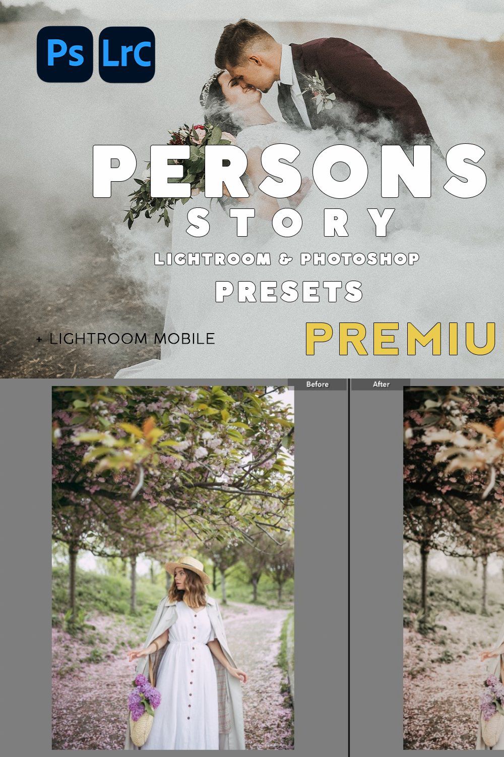 Persons Story - Lightroom Presets pinterest preview image.