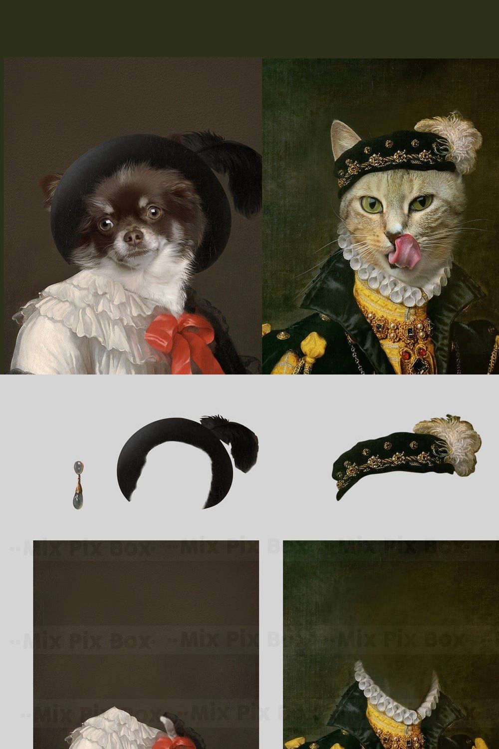 Pet Portrait Oil Background v.2 pinterest preview image.