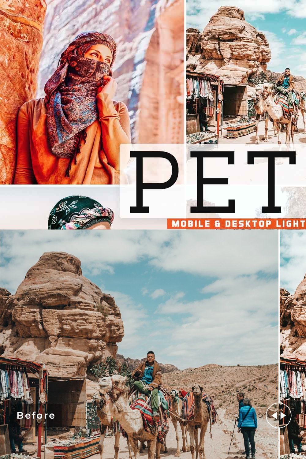 Petra Pro Lightroom Presets pinterest preview image.