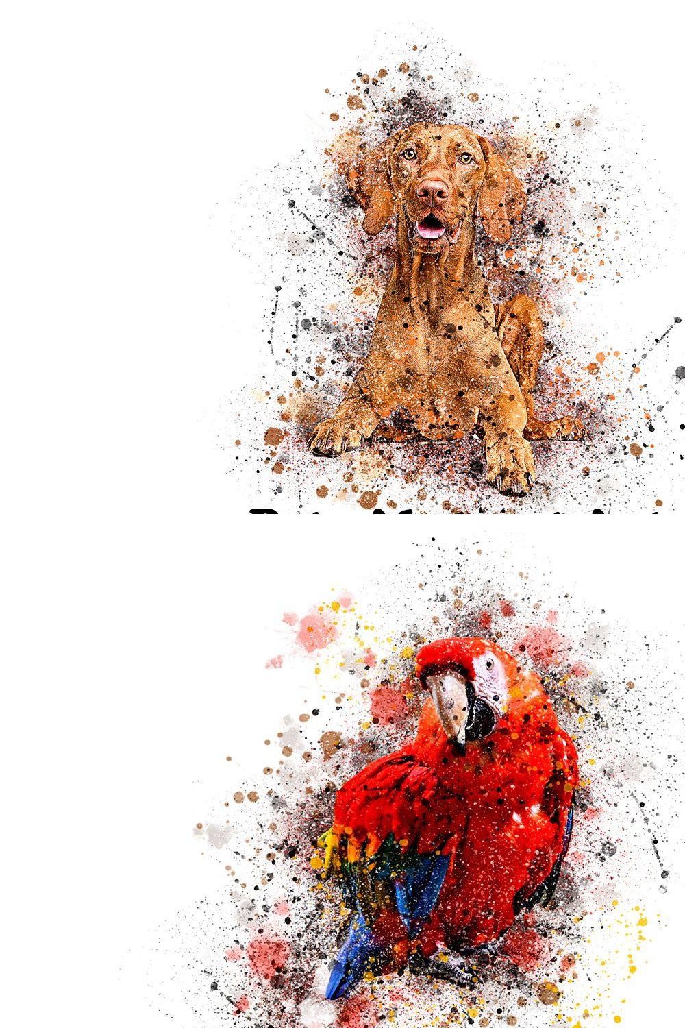 Pets Abstract Art Photoshop Action pinterest preview image.