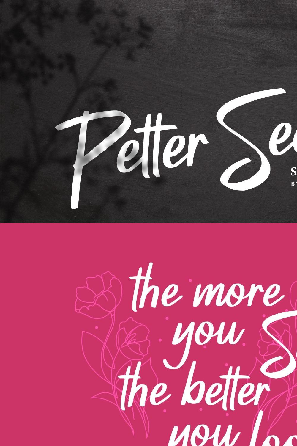 Petter Secret Font pinterest preview image.