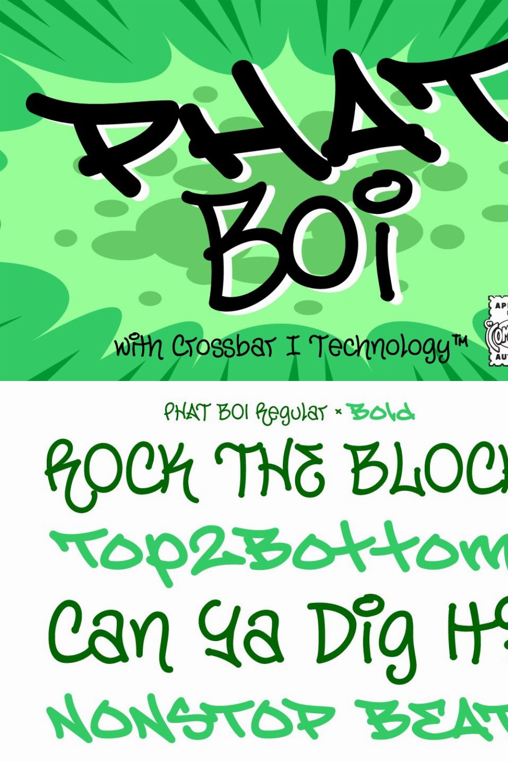 Phat Boi - street graffiti font pinterest preview image.