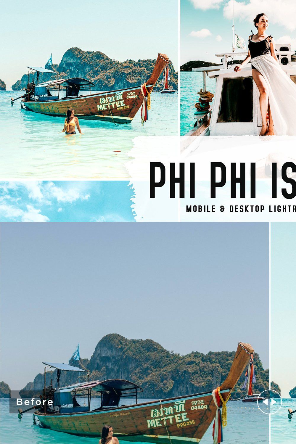 Phi Phi Islands Pro Lightroom Preset pinterest preview image.