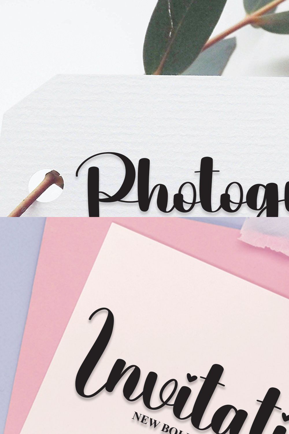 Photography | Script Font pinterest preview image.