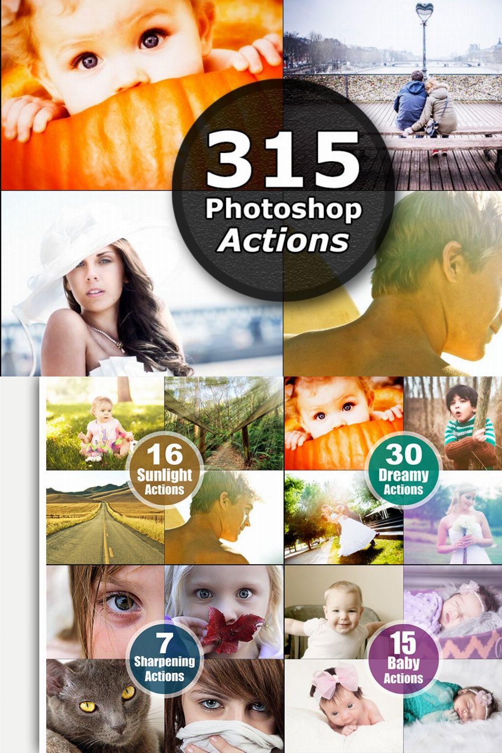 Photoshop Actions Filters Effects pinterest preview image.