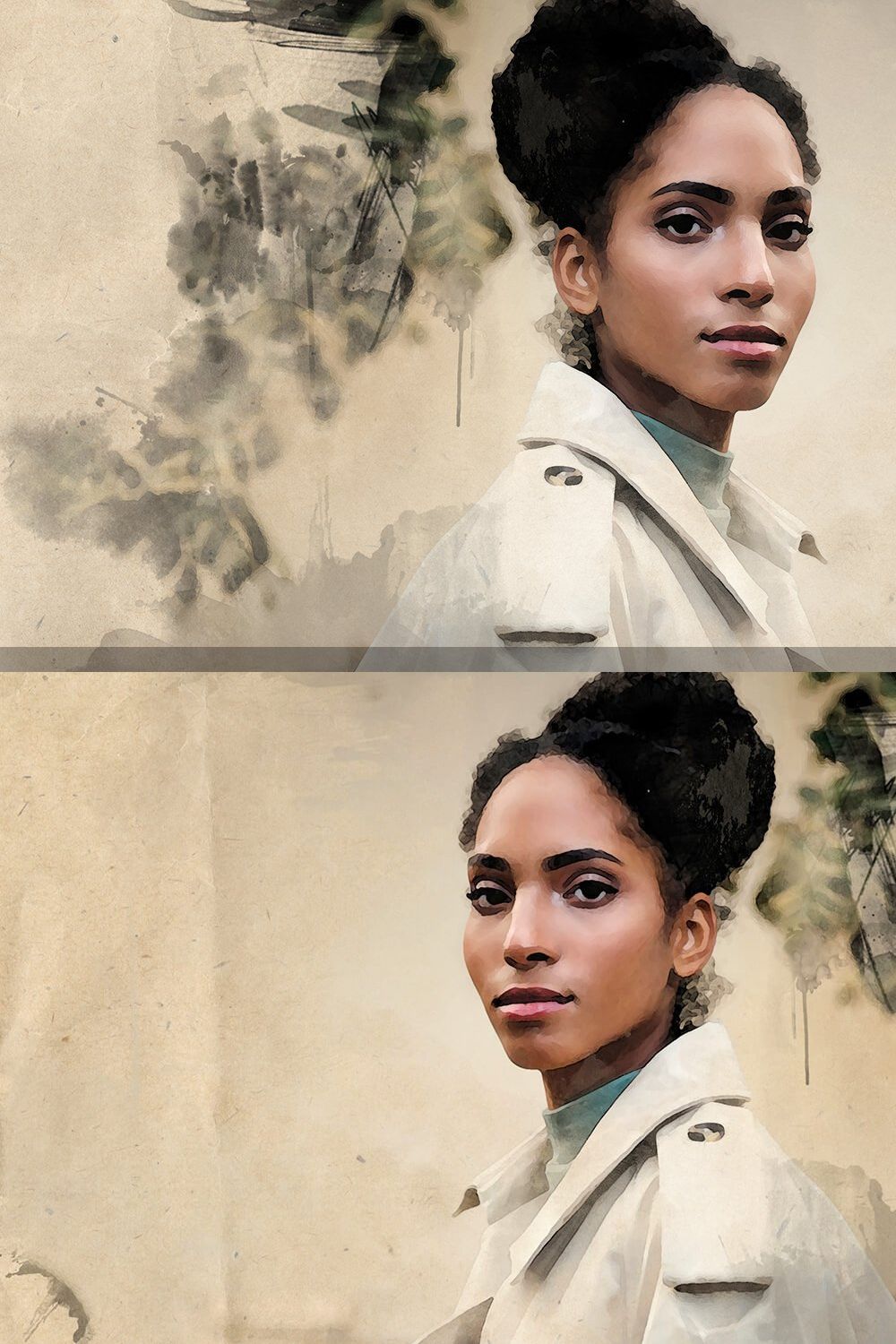 Photoshop Actions - Sketch Portrait pinterest preview image.