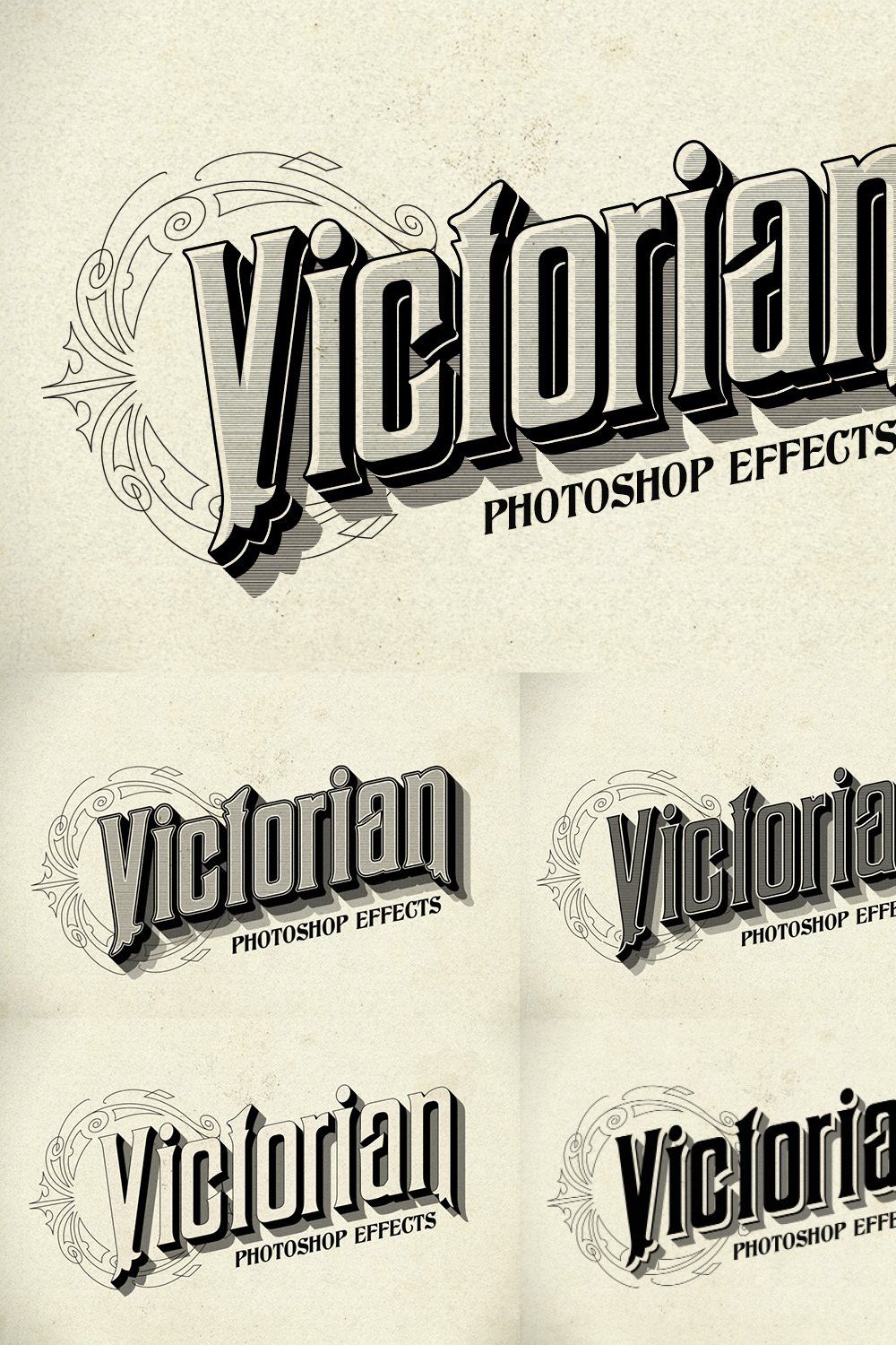 Photoshop Victorian Styles pinterest preview image.