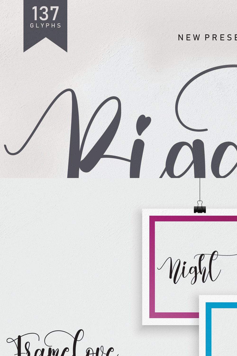 Pigade | handwritten font pinterest preview image.