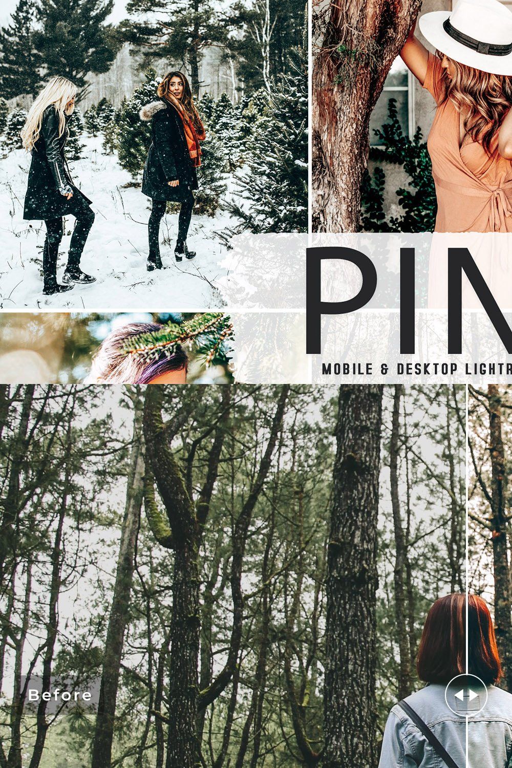 Pine Pro Lightroom Presets pinterest preview image.
