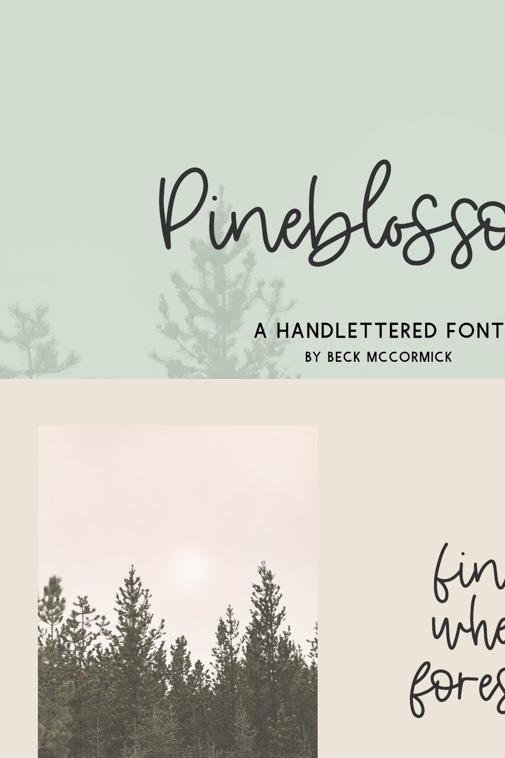 Pineblossom Script pinterest preview image.