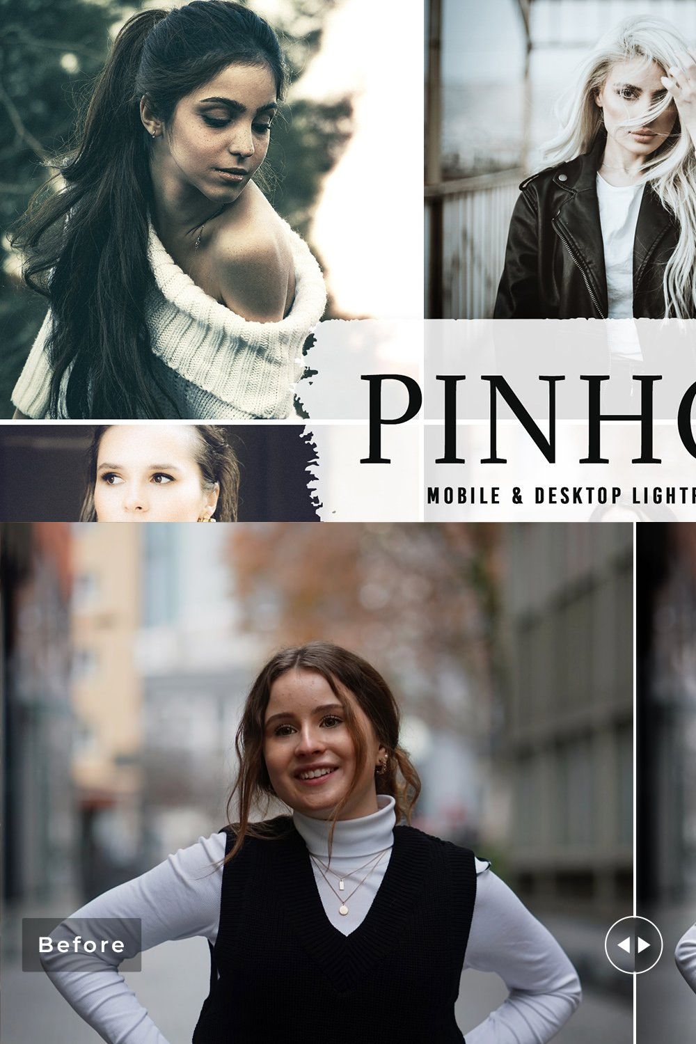 Pinhole Pro Lightroom Presets pinterest preview image.