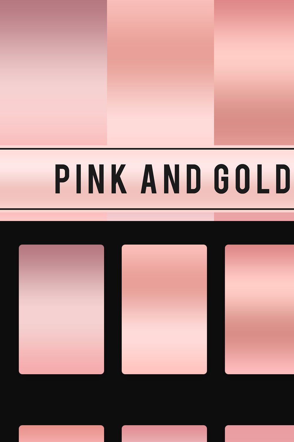 Pink And Gold Gradients pinterest preview image.