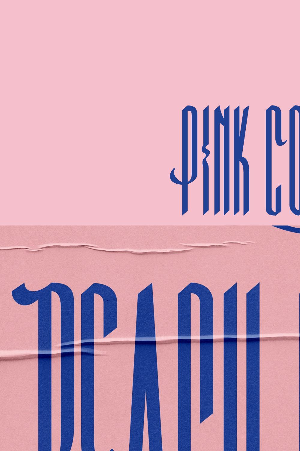 Pink Coast Typefaces pinterest preview image.