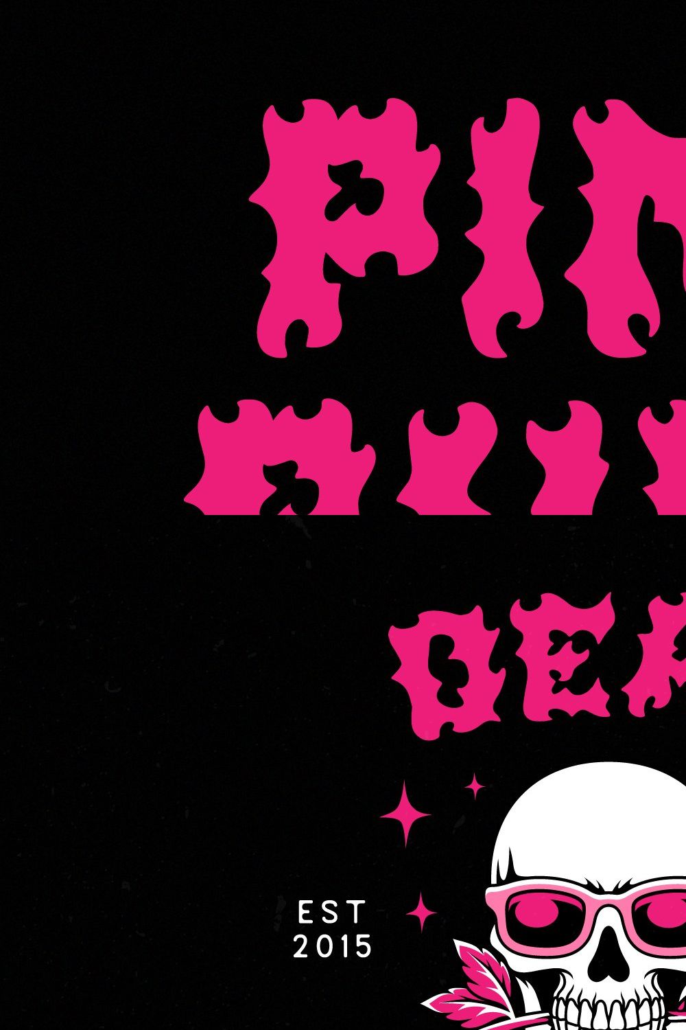 Pink Punk – Death Metal Font pinterest preview image.