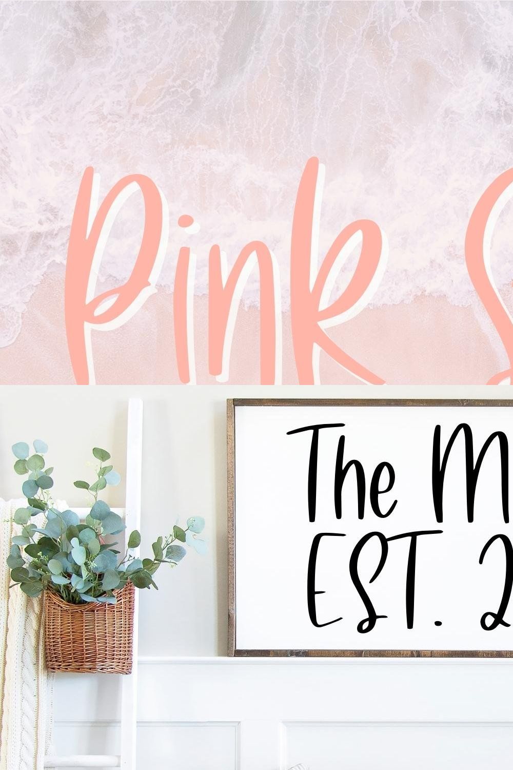 Pink Sands, A Cute Handwritten Font pinterest preview image.