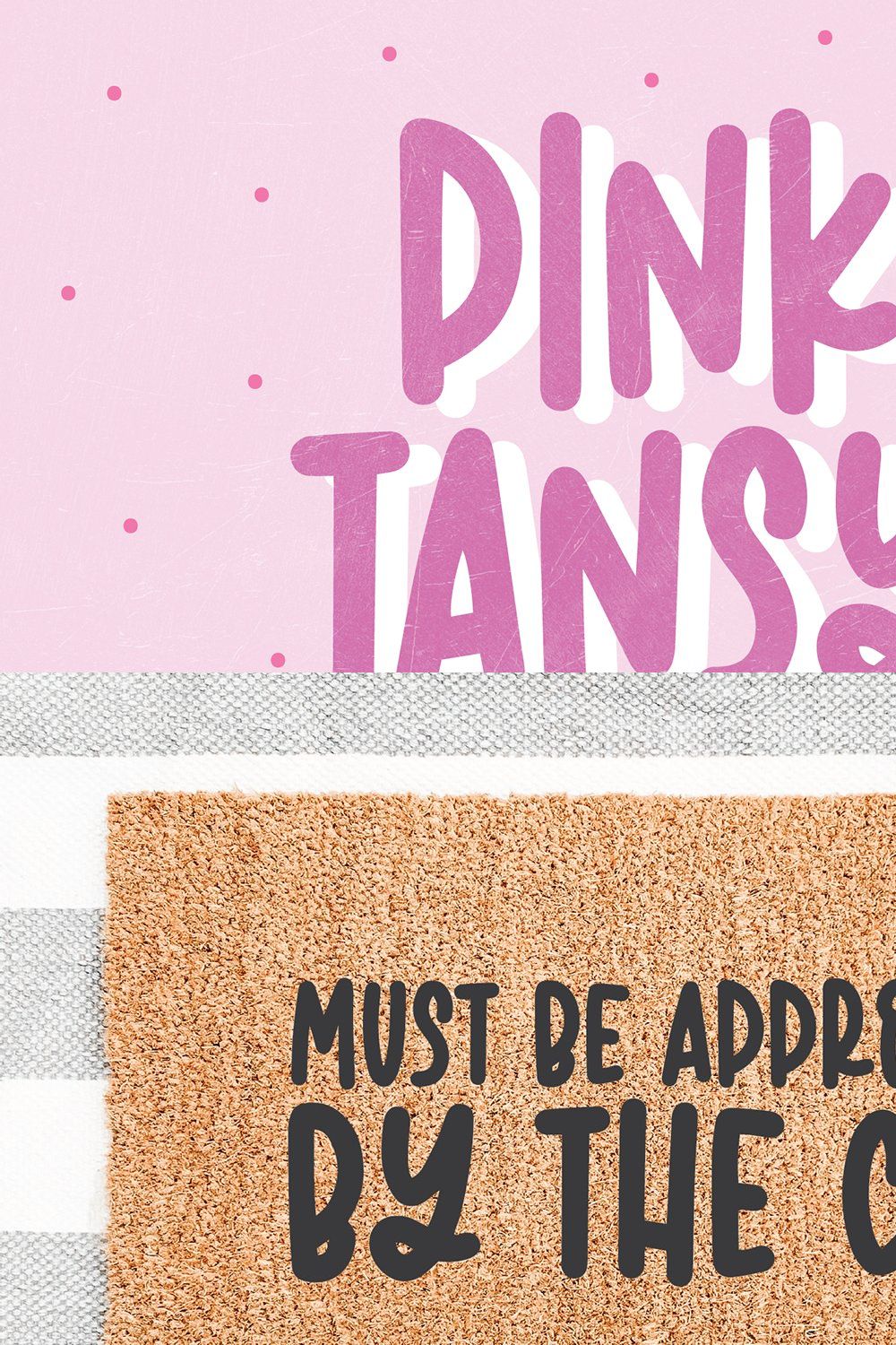 PINK TANSY Cute Sans Font pinterest preview image.