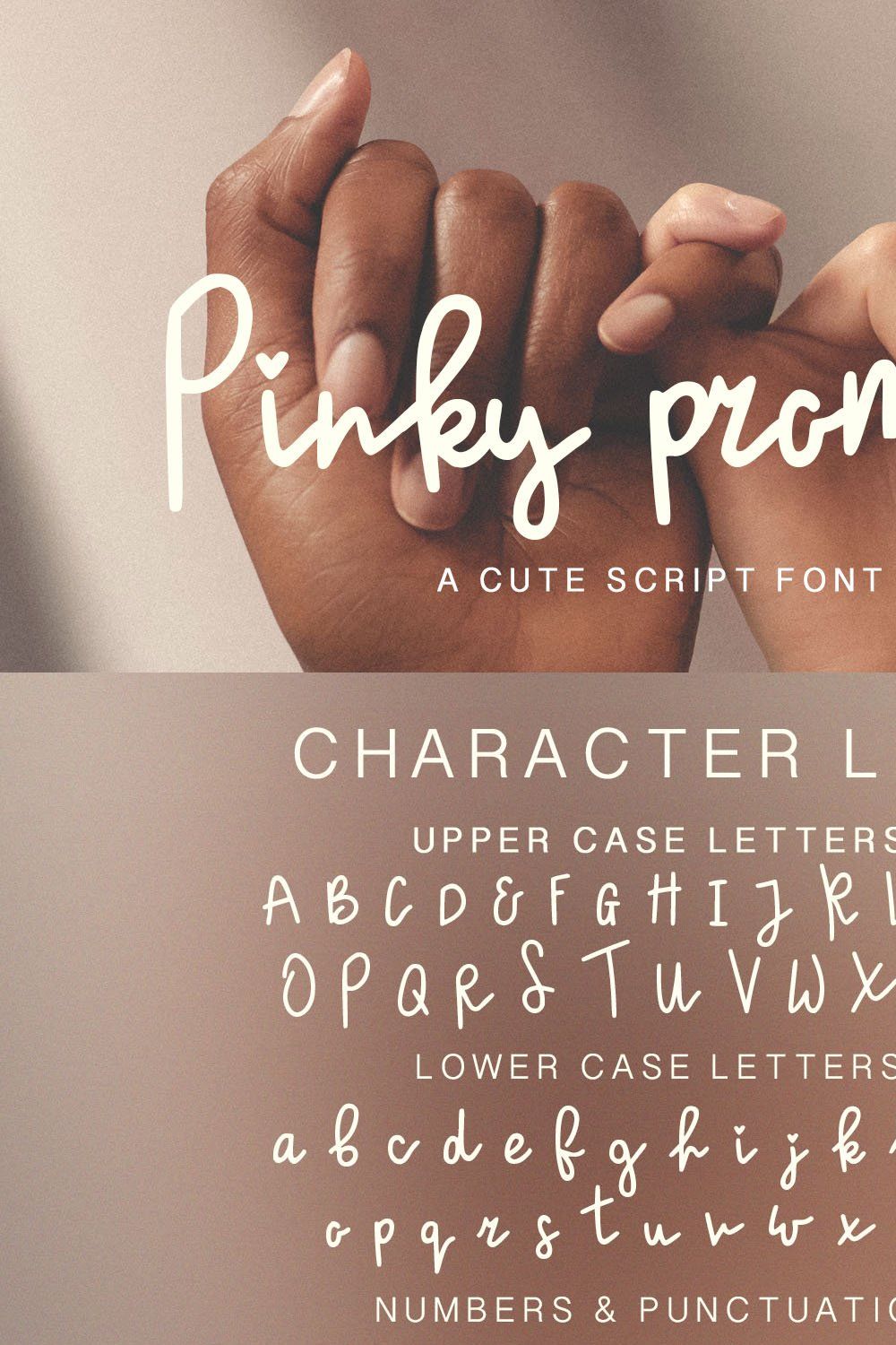 Pinky Promise - A Cute Script Font pinterest preview image.