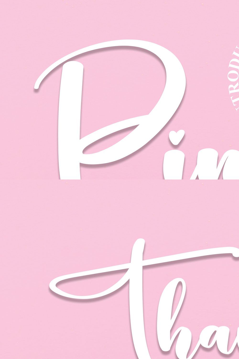 Pinky | Script Font pinterest preview image.