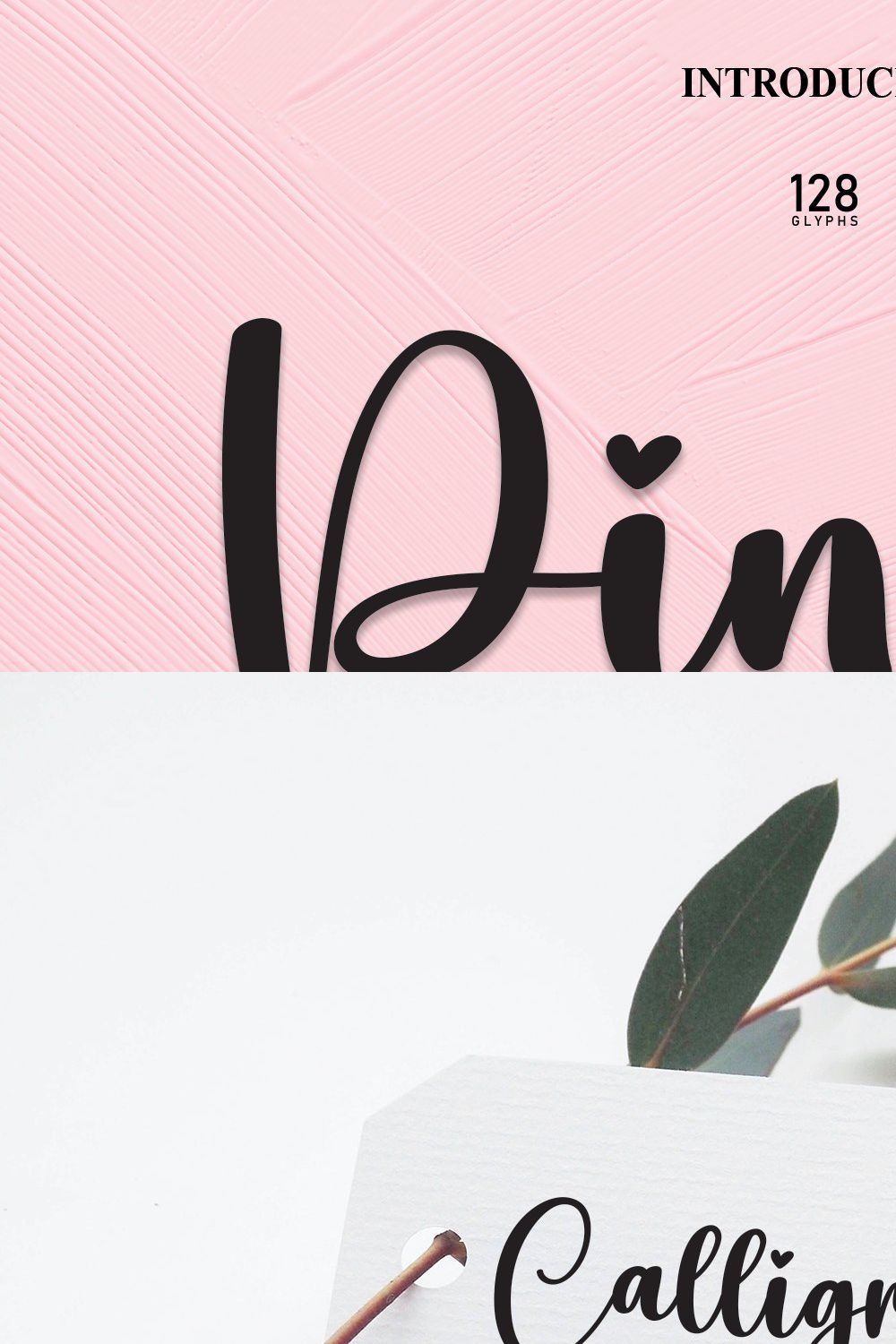 Pinky | Script Font pinterest preview image.