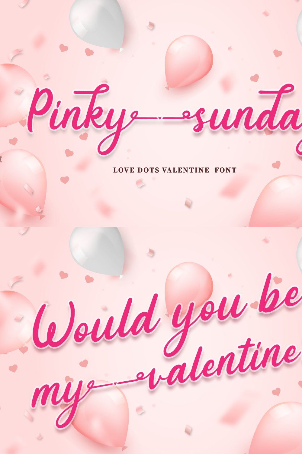 Pinky Sunday - Script Font pinterest preview image.
