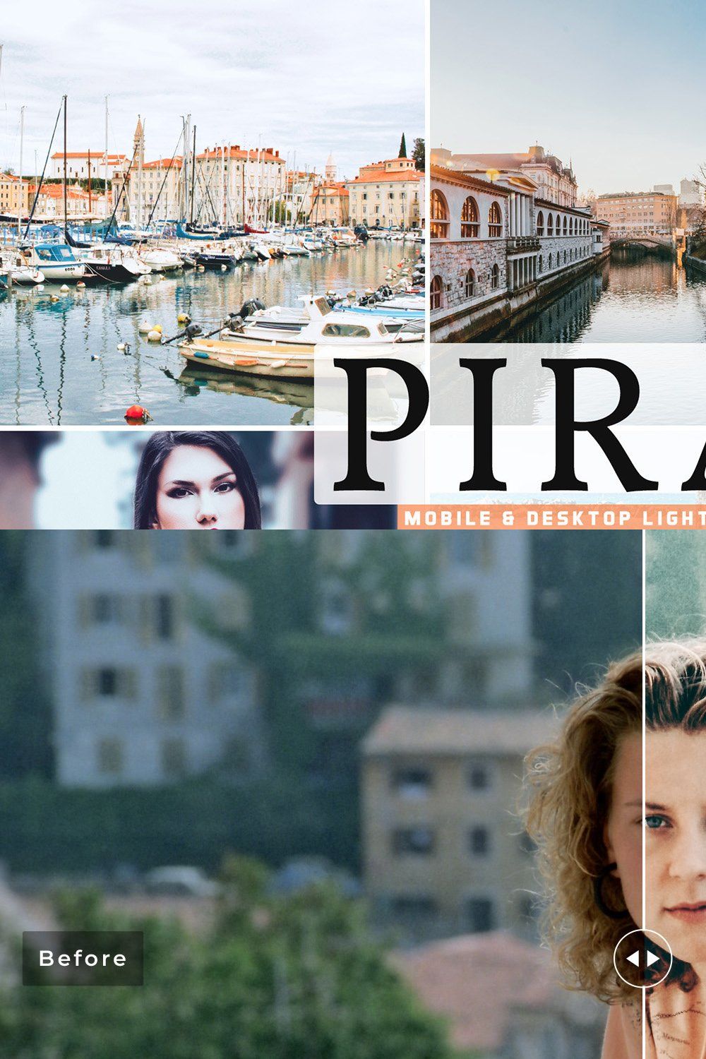 Piran Pro Lightroom Presets pinterest preview image.