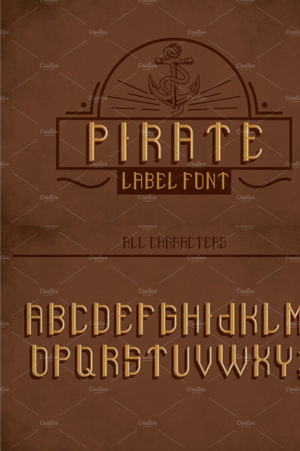 Pirate Modern Label Typeface pinterest preview image.