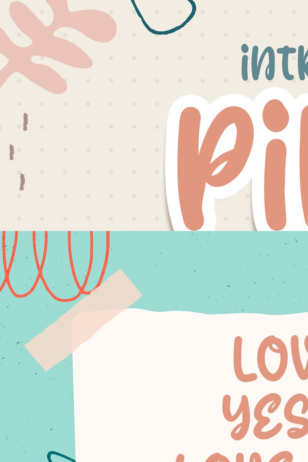 Pirco Monico - Playful Quirky Font pinterest preview image.