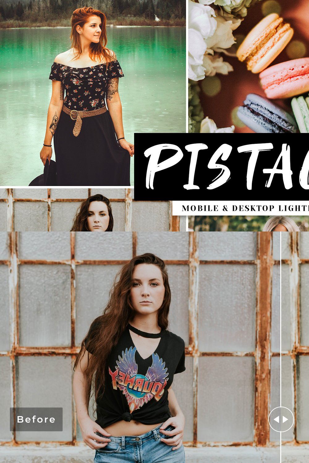 Pistachio Lightroom Presets Pack pinterest preview image.