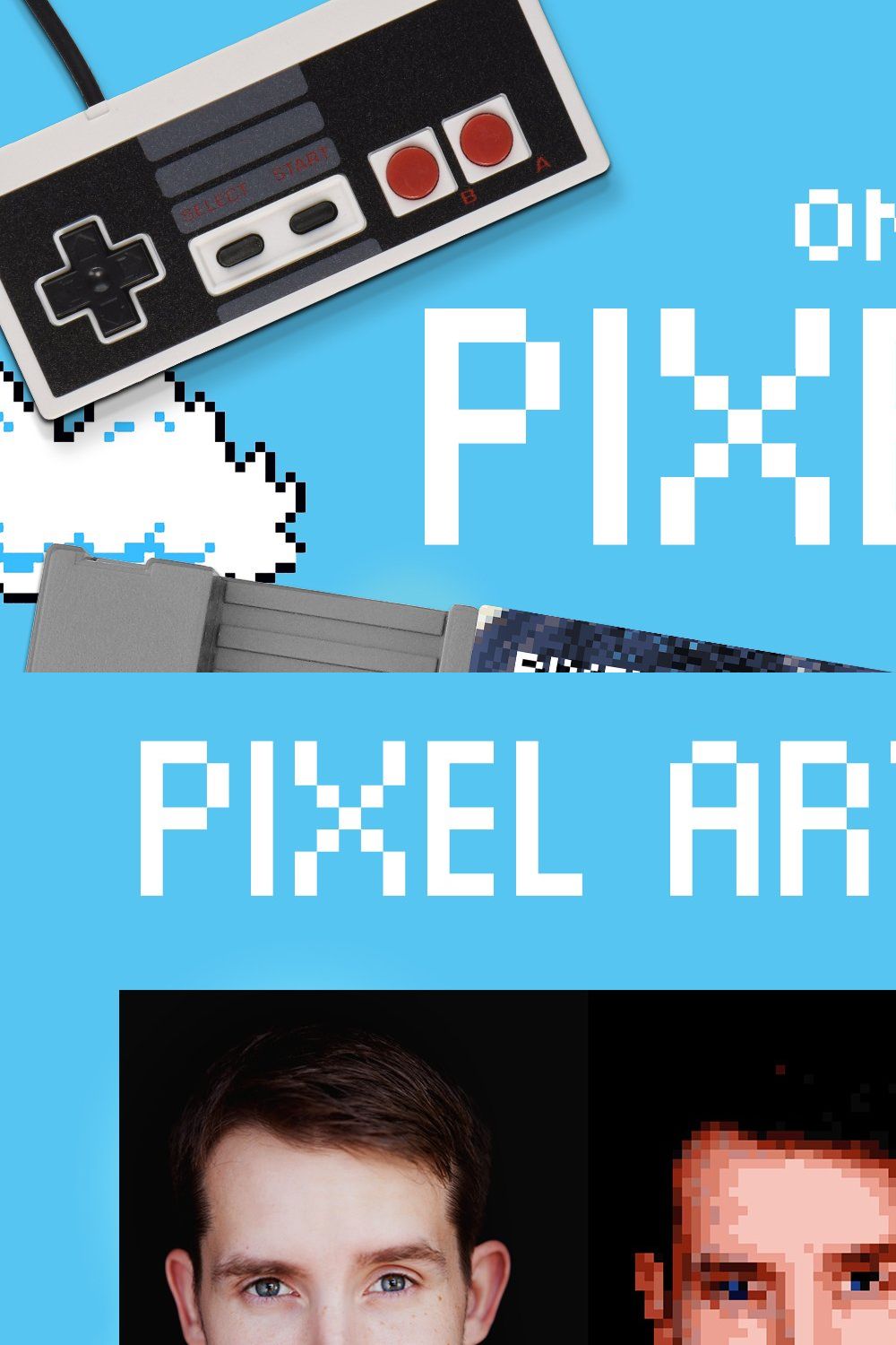 Pixel Art - One Click Actions pinterest preview image.