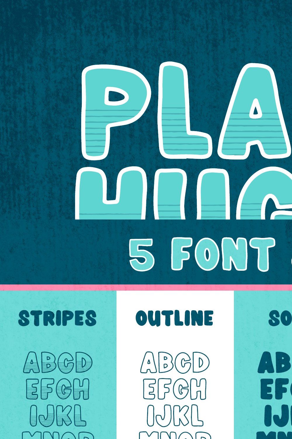 Planet Hugger - Layered Font Family pinterest preview image.