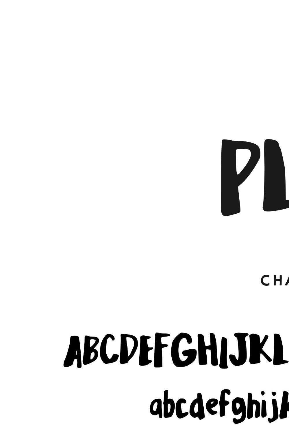 Plump — A Chisel-Tip Marker Font pinterest preview image.