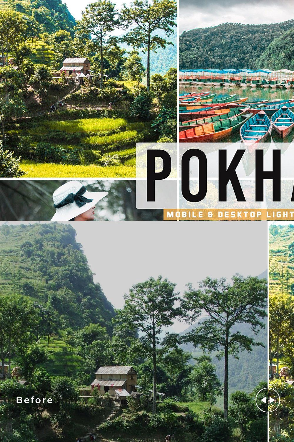 Pokhara Pro Lightroom Presets pinterest preview image.