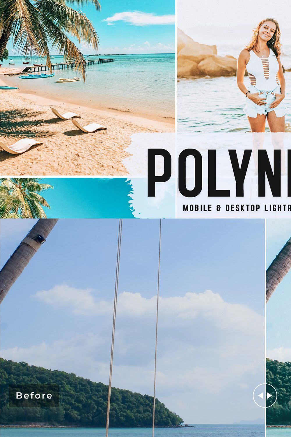 Polynesia Pro Lightroom Presets pinterest preview image.