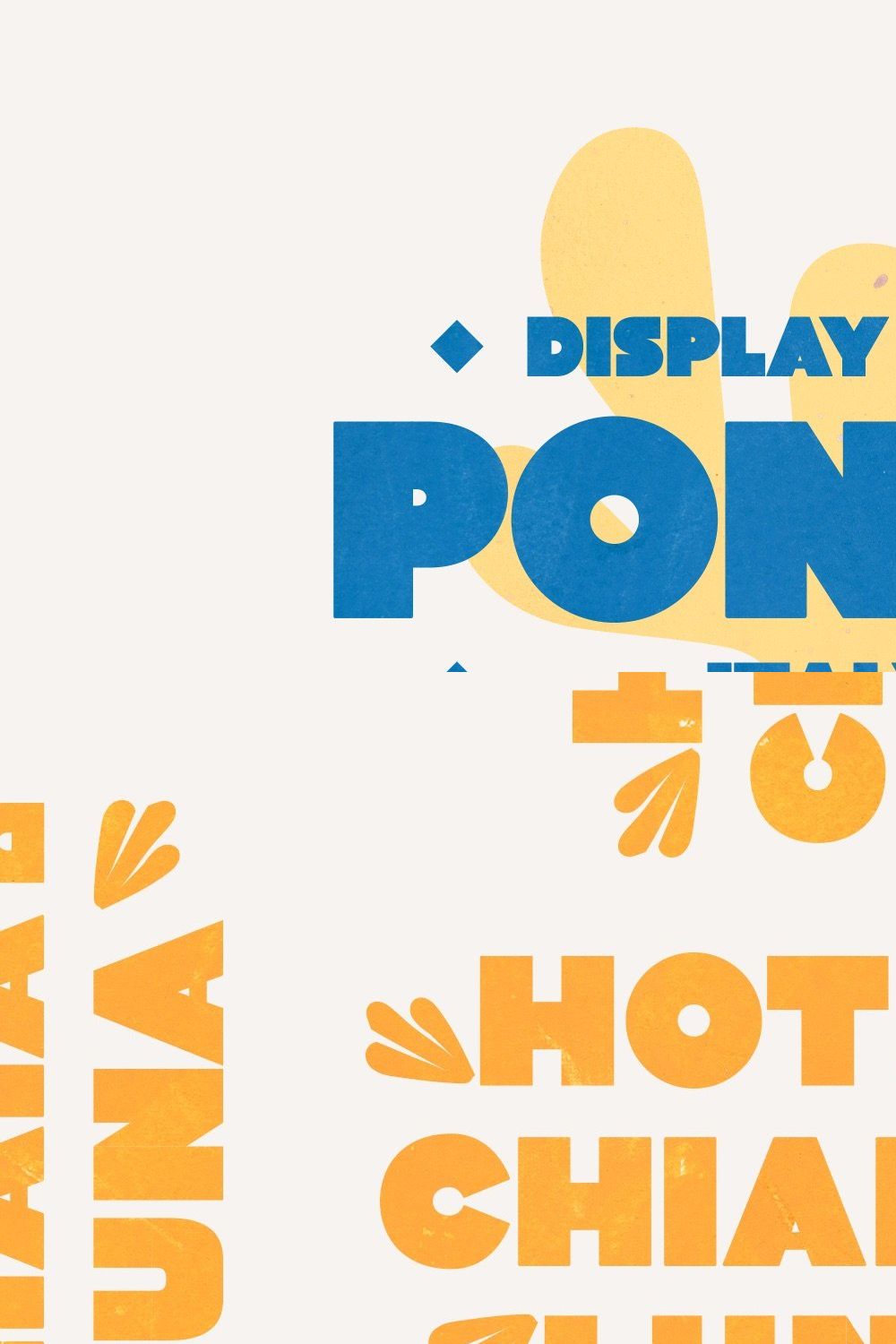 PONZA Display Font pinterest preview image.