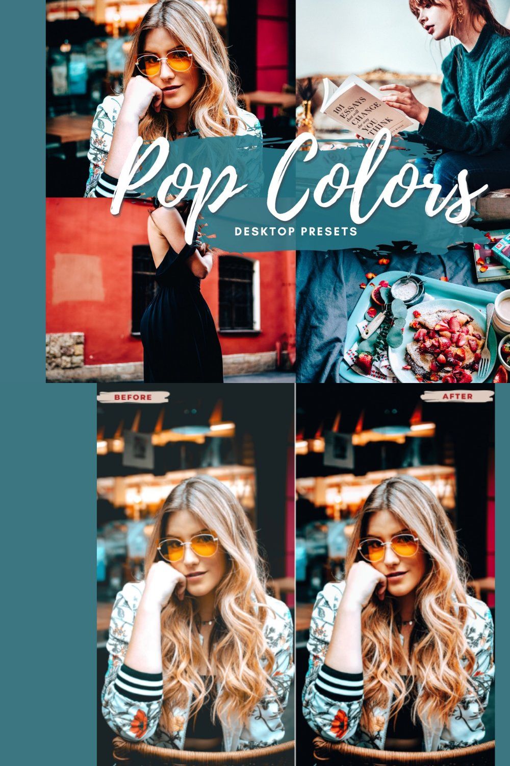 POP COLORS Desktop Lightroom Presets pinterest preview image.