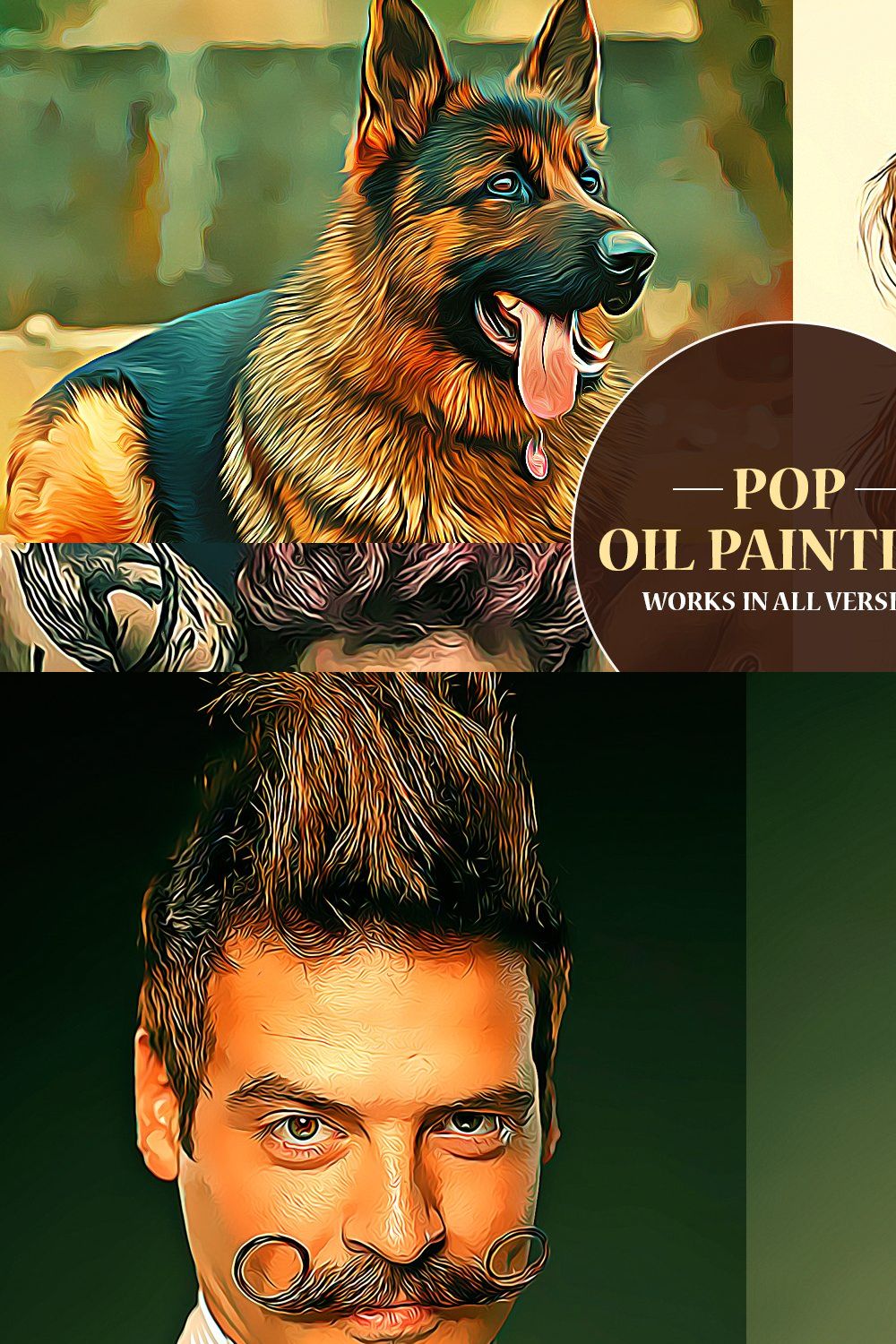 POP Oil Painting Effect pinterest preview image.