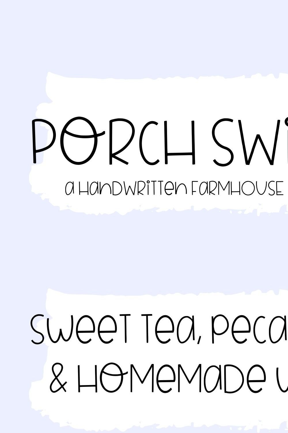 Porch Swing Handwritten Farmhouse pinterest preview image.