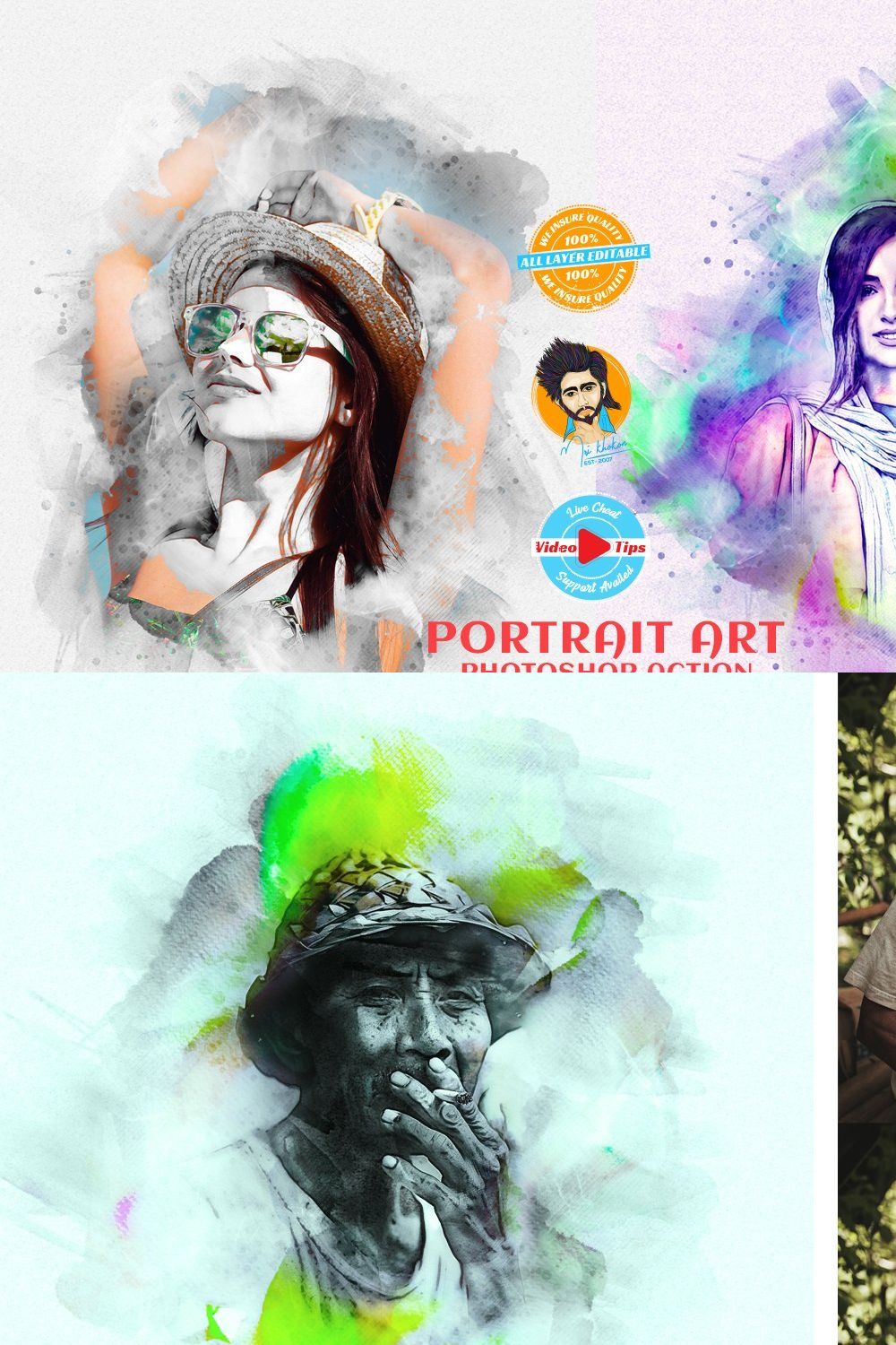 Portrait Art Plugin pinterest preview image.