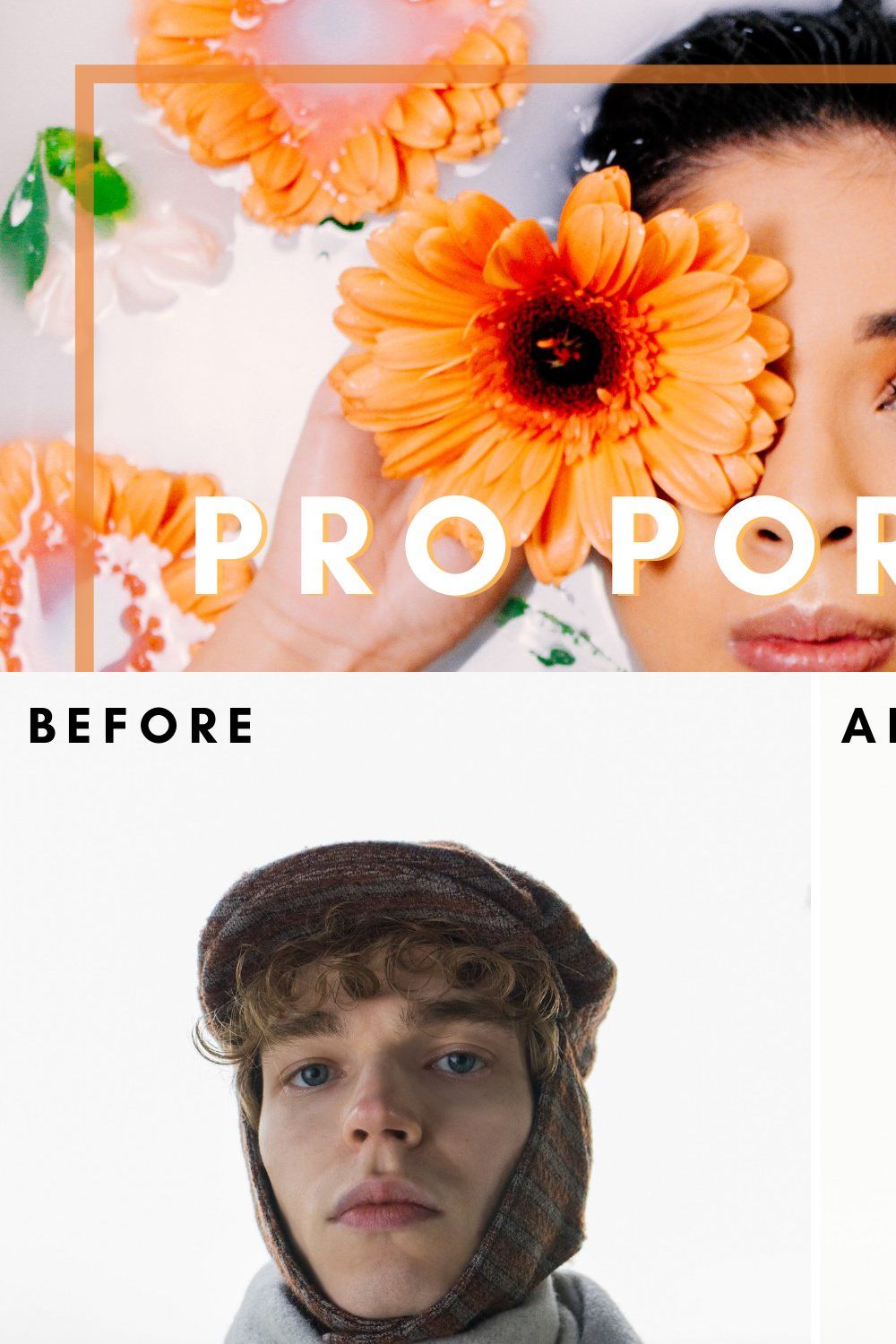 Portrait Lightroom Presets pinterest preview image.