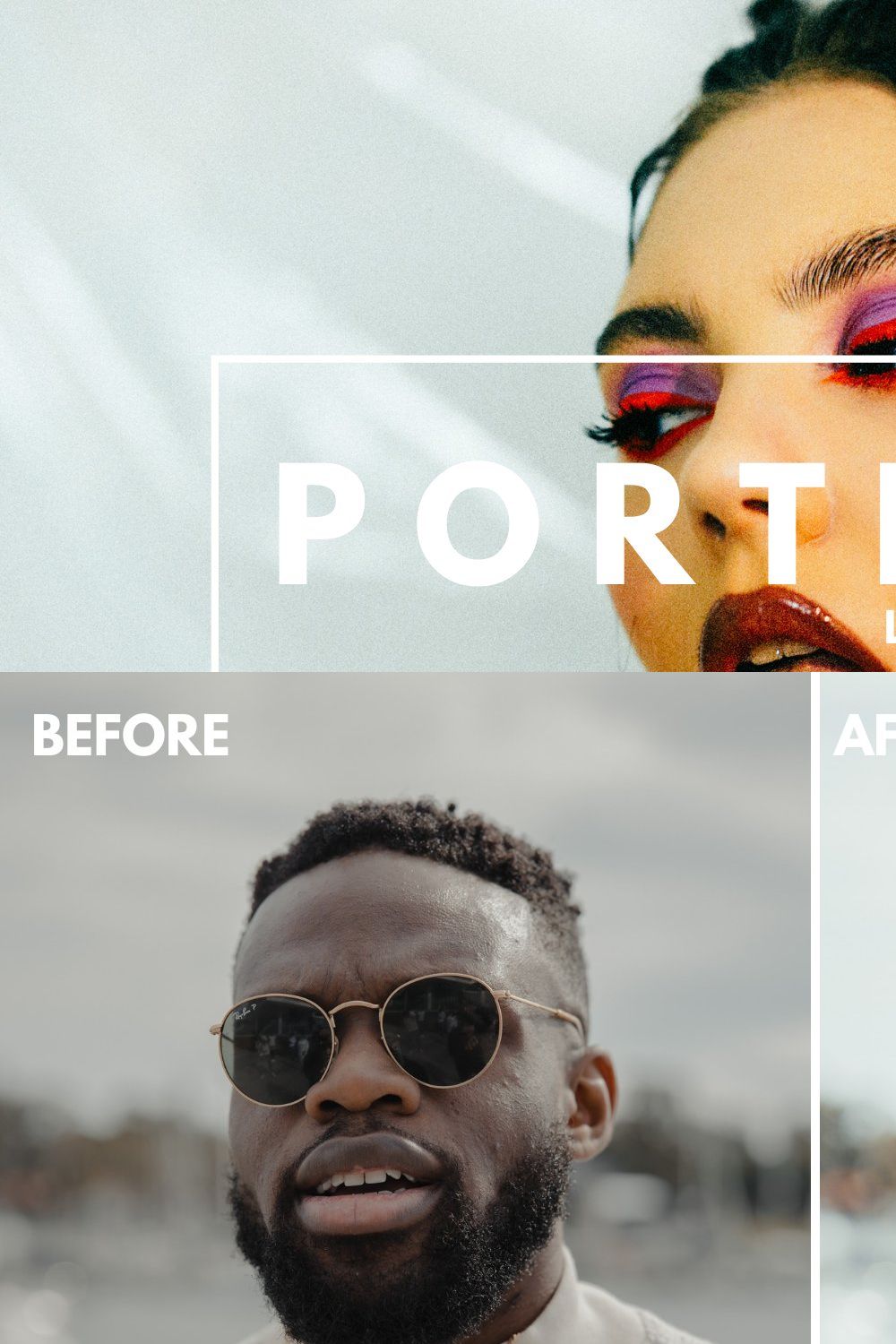 Portrait Lightroom Presets pinterest preview image.