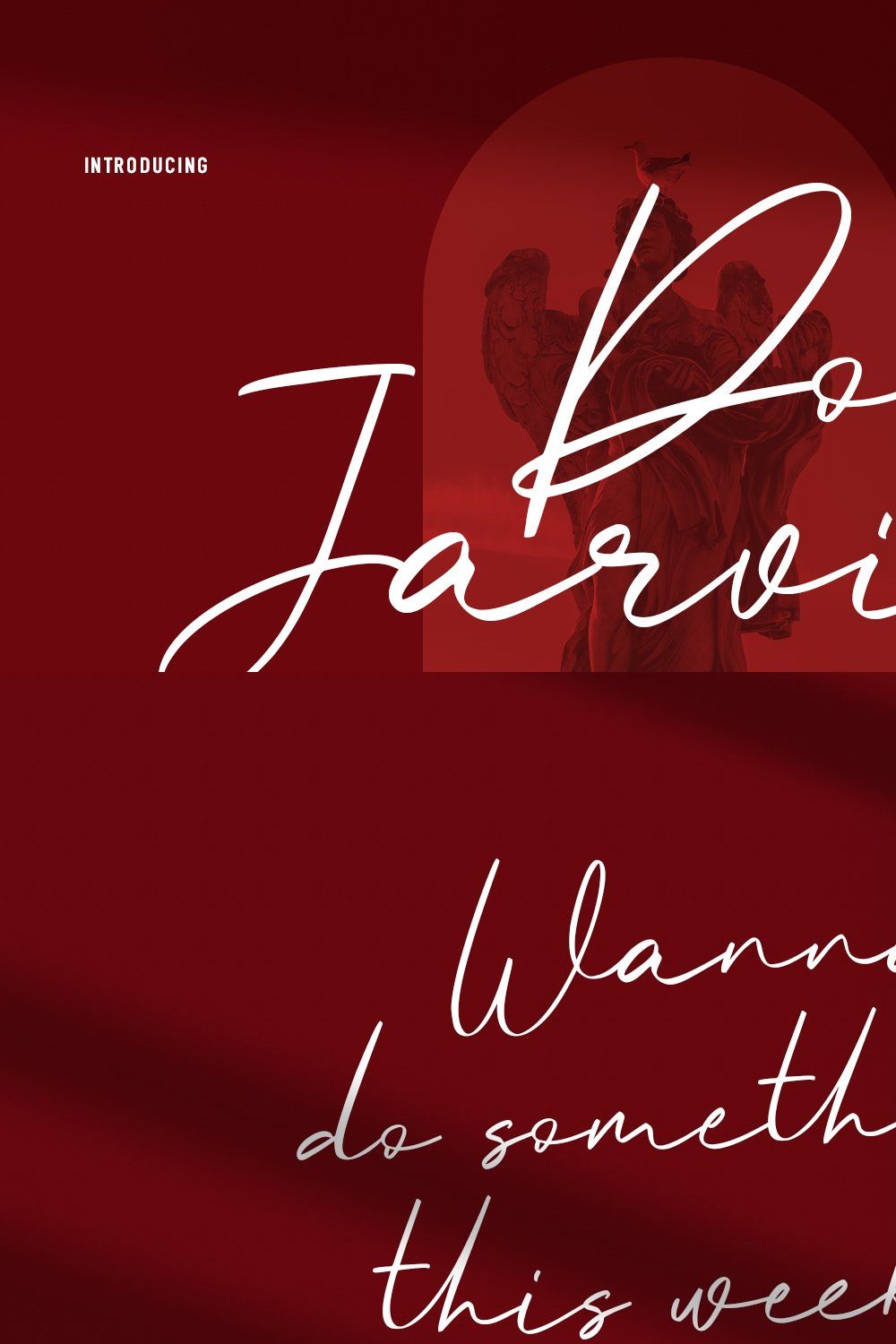 Posh Jarvis Signature Script Font pinterest preview image.