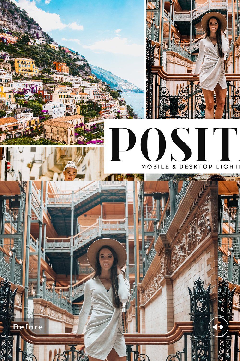 Positano Pro Lightroom Presets pinterest preview image.