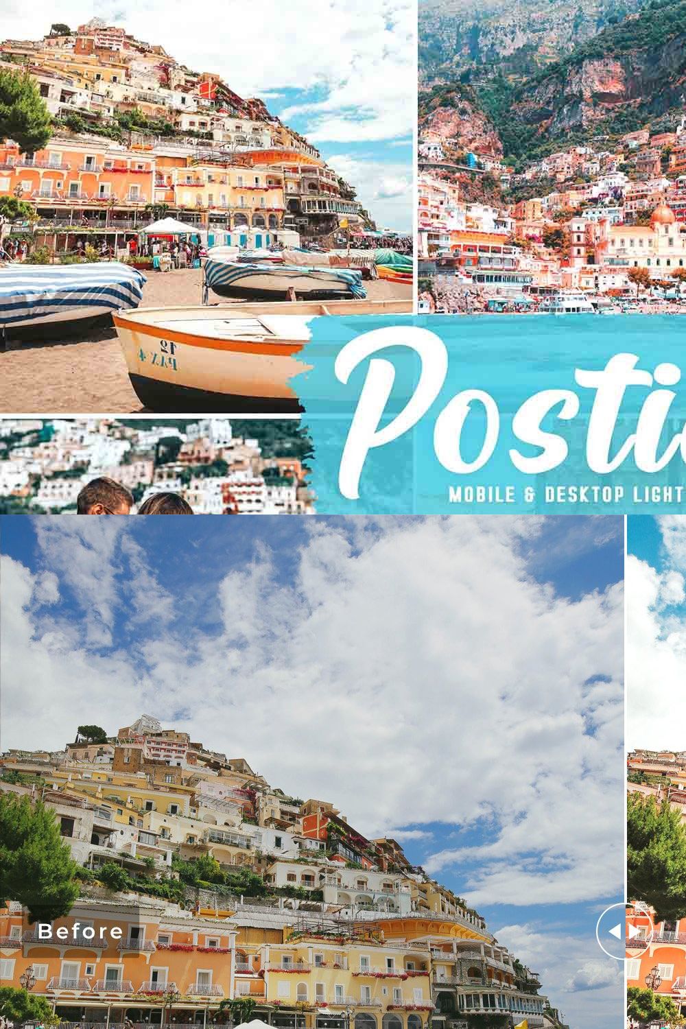 Postiano Pro Lightroom Presets pinterest preview image.