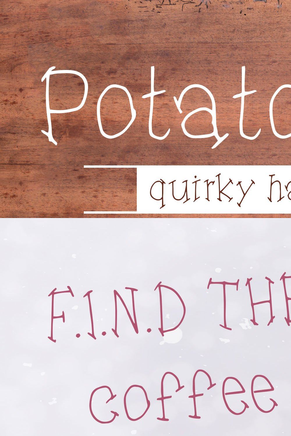 Potato Kukiry - Quirky Fun Font pinterest preview image.