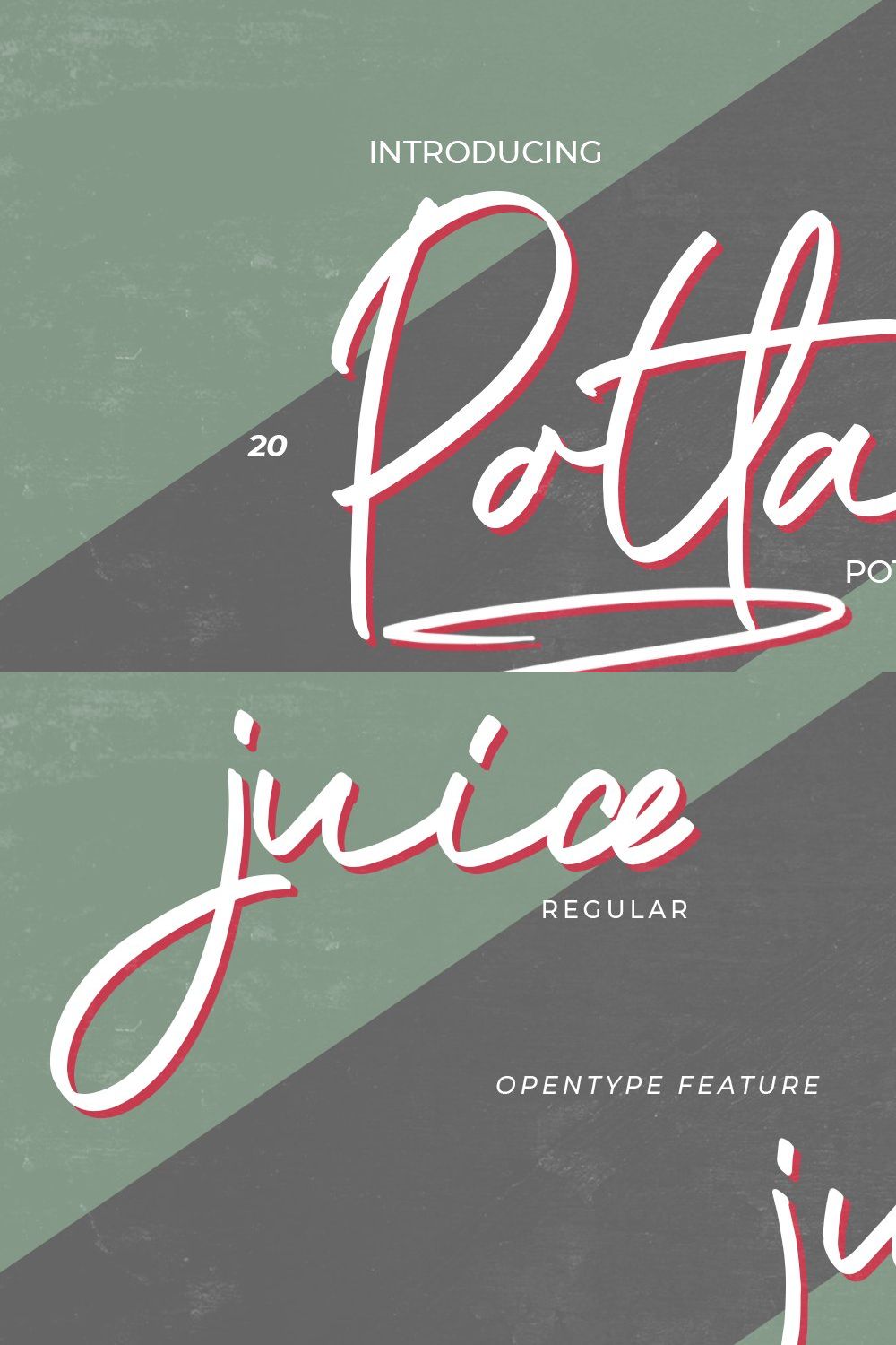 Potlar Signature Script Font pinterest preview image.