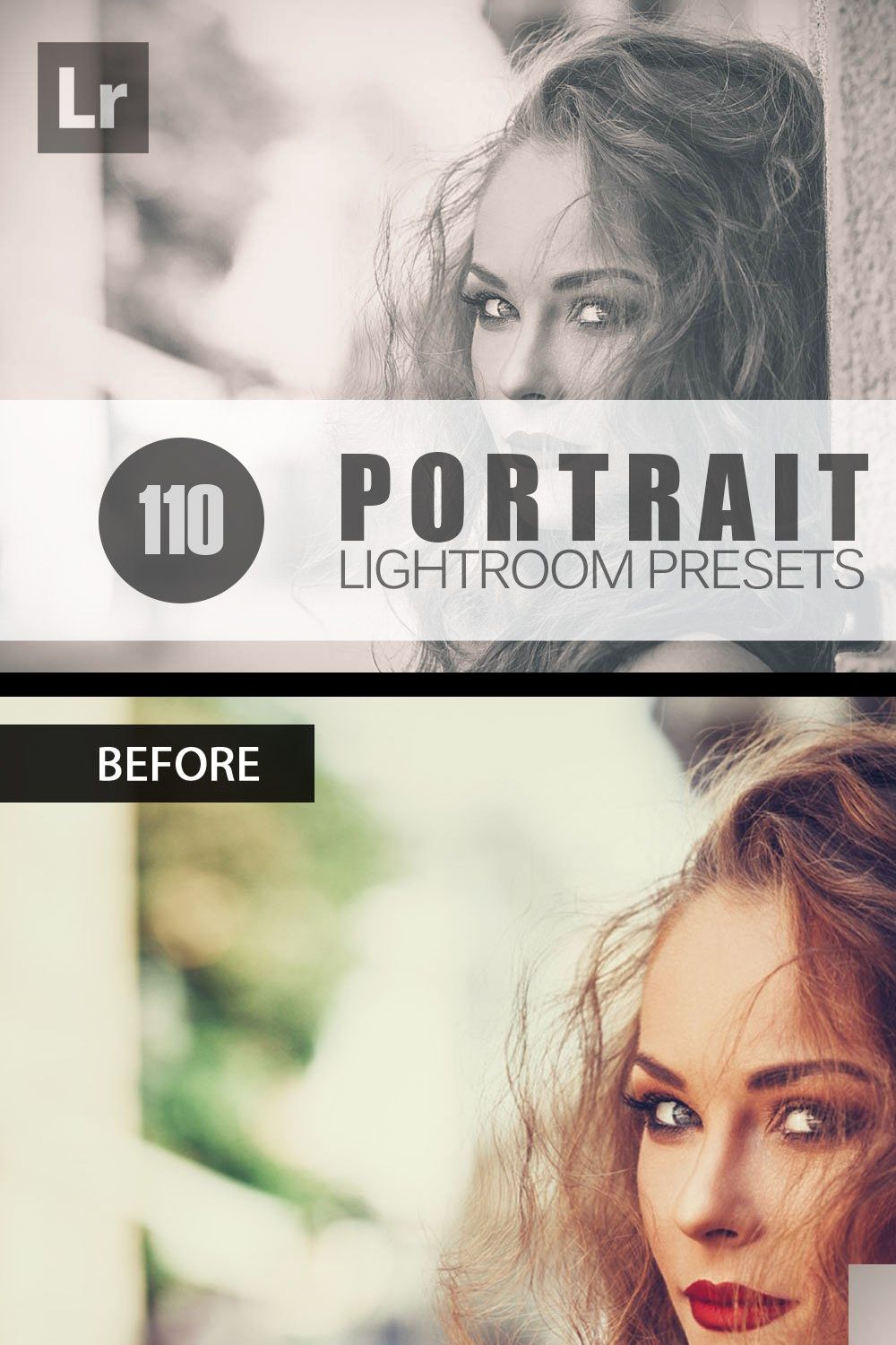 Potrait Lightroom Presets bundle pinterest preview image.