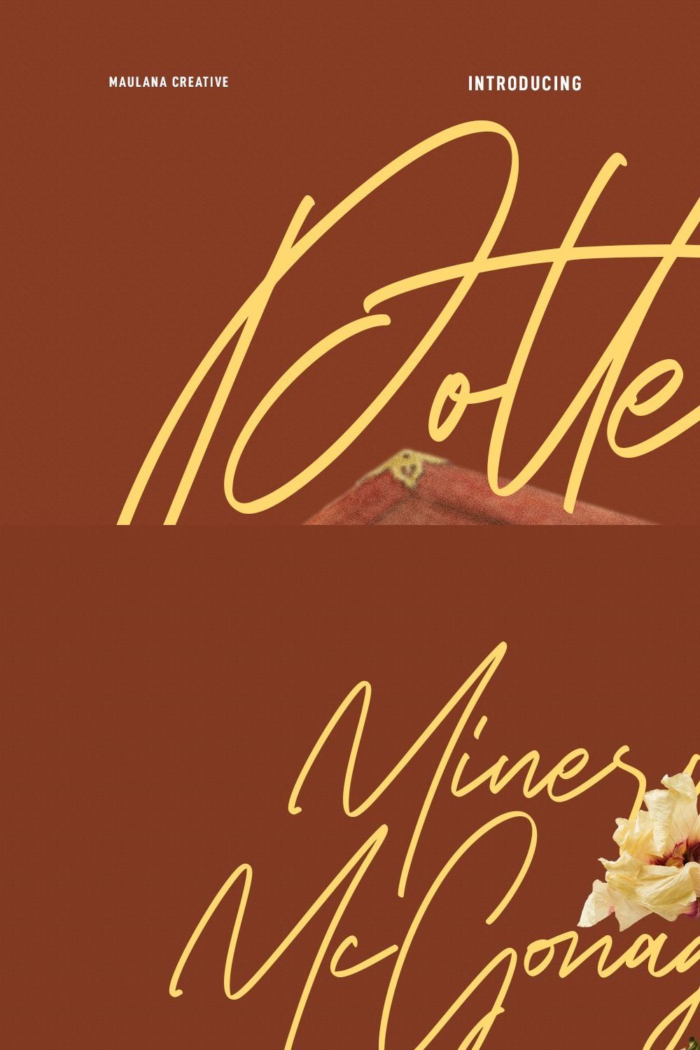 Potters Signature Script Font pinterest preview image.