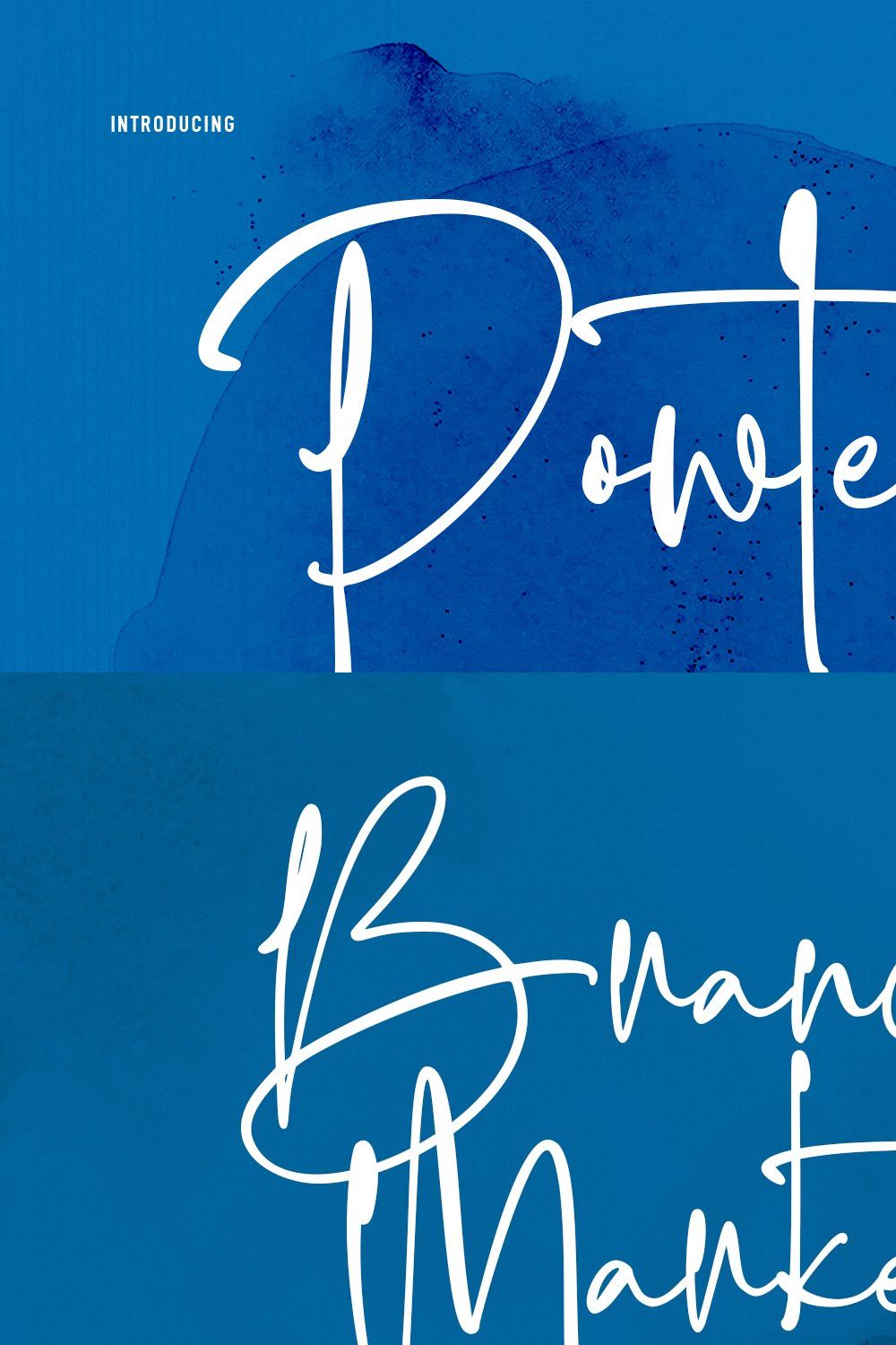 Powters Script Font pinterest preview image.