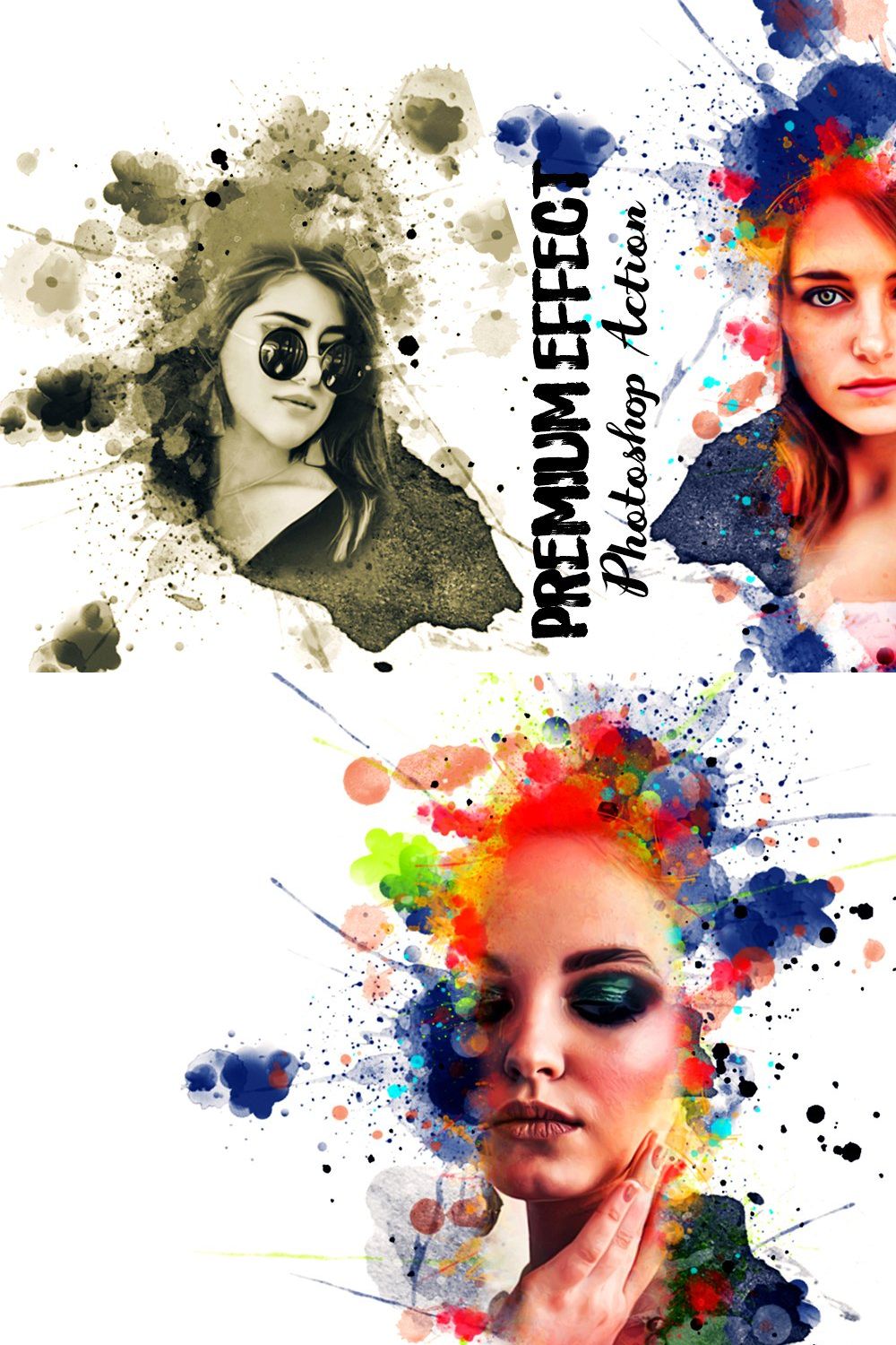 Premium Effect Photoshop Action pinterest preview image.